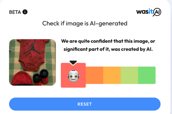 ‘Damaged’ baby set image checked using WasItAI