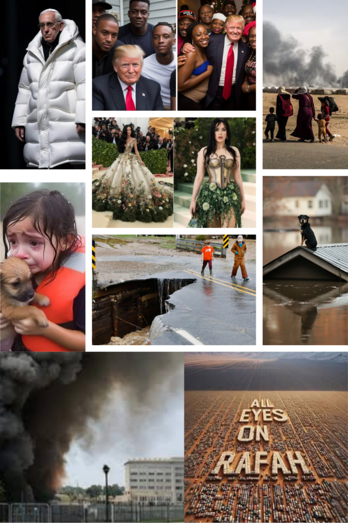 A wave of AI-generated images has infiltrated media coverage in recent years, touching every domain: politics, entertainment, disasters, war, religion, and beyond.
